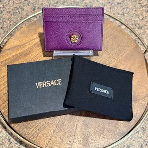 Versace La Medusa Purple Card Holder